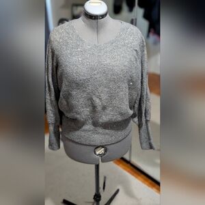 LC Lauren Conrad Glittering Gray Sweater
